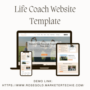 life coach website template