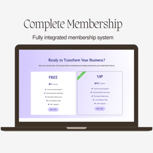 Business Coach Membership Template