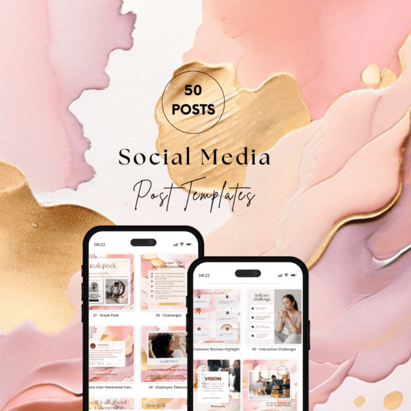 Blush Canva Social Media Templates | 50 Beautiful Designs for Your Brand