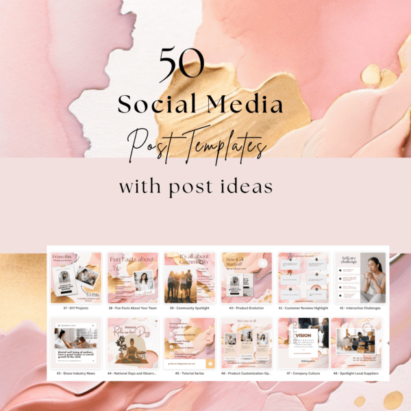 Blush Canva Social Media Templates | 50 Beautiful Designs for Your Brand - Image 2