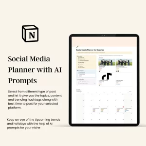 social media notion planner