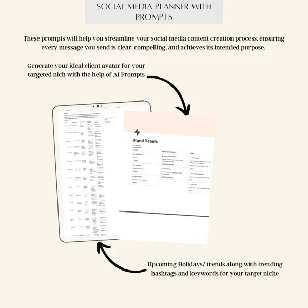 social media notion planner